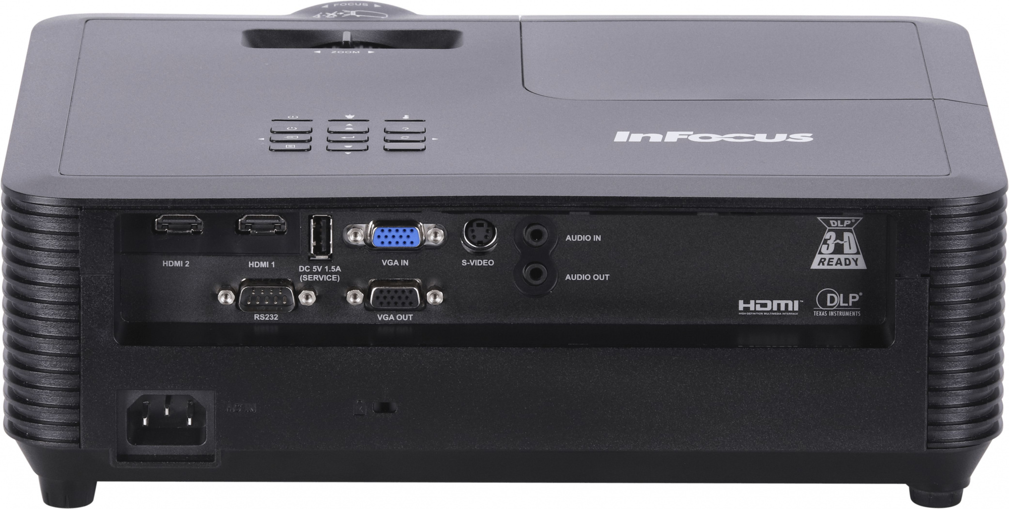 INFOCUS IN114bb {DLP 3800Lm XGA (1.94-2.16:1) 30000:1 2xHDMI1.4 D-Sub S-video AudioIn AudioOut USB-A(power) 10W 2.6 кг}