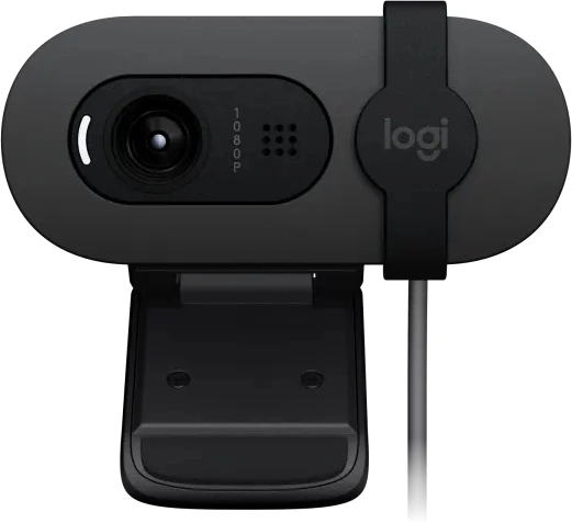 Камера Web Logitech HD Webcam Brio 90 графитовый 2Mpix (1920x1080) USB Type-C с микрофоном (960-001581)