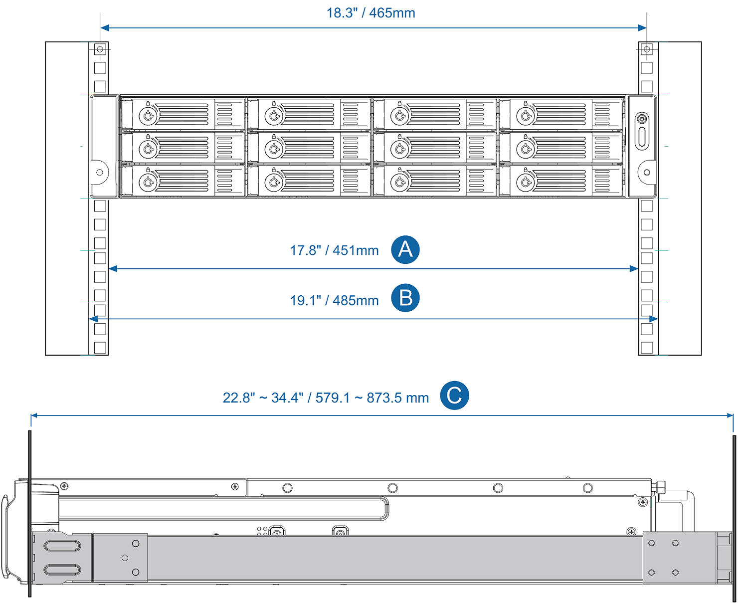монтажные рельсы  RAIL-A03-57