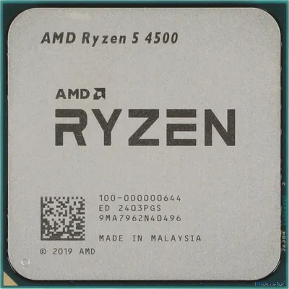 CPU AMD Ryzen 5 4500 OEM (100-000000644) {3,60GHz, Turbo 4,10GHz, Without Graphics, L3 8Mb, TDP 65W, AM4}