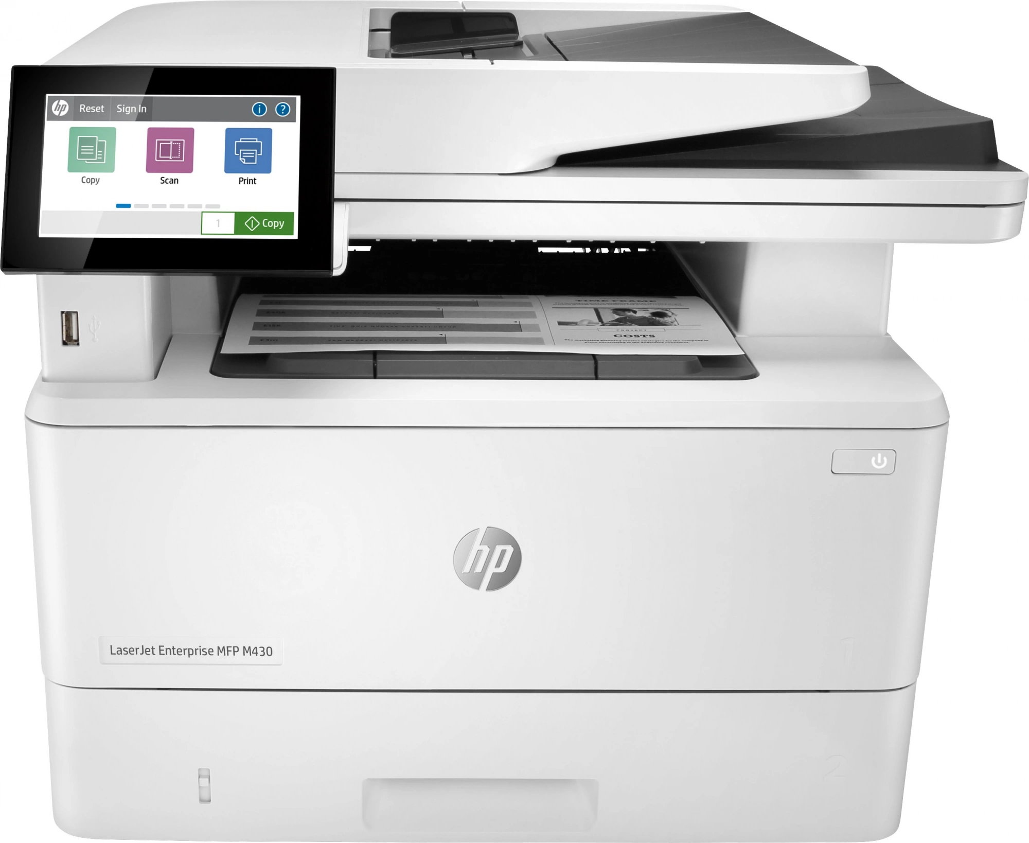 HP LaserJet Ent M430f (3PZ55A) {A4, 1200dpi, 40ppm, 2048Mb, 2лотка(250+100л), duplex, ePrint, USB/GLAN}