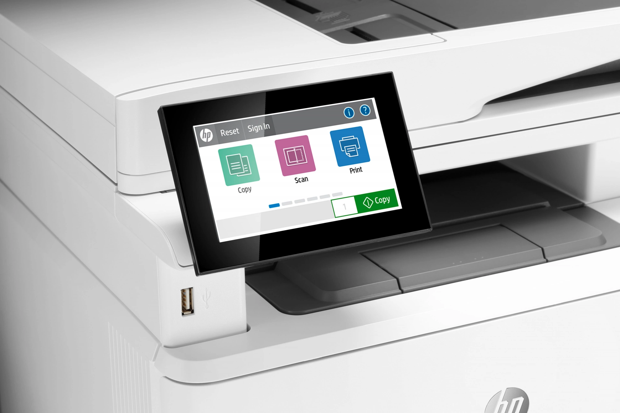 HP LaserJet Ent M430f (3PZ55A) {A4, 1200dpi, 40ppm, 2048Mb, 2лотка(250+100л), duplex, ePrint, USB/GLAN}