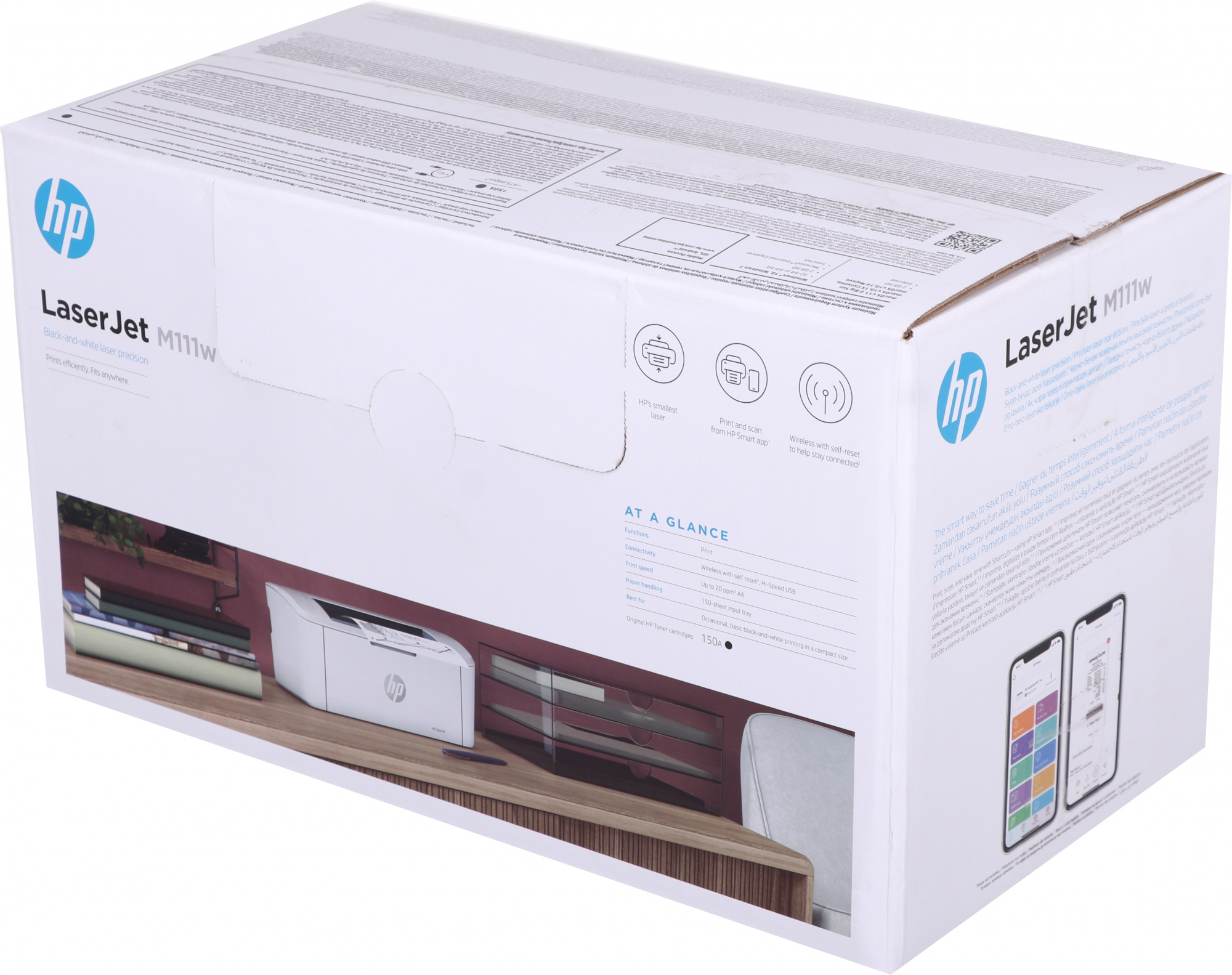 HP LaserJet M111w (7MD68A) {Принтер А4, 20стр/мин, 600 х 600, 500 МГц, 16 Мб, Wi-Fi}