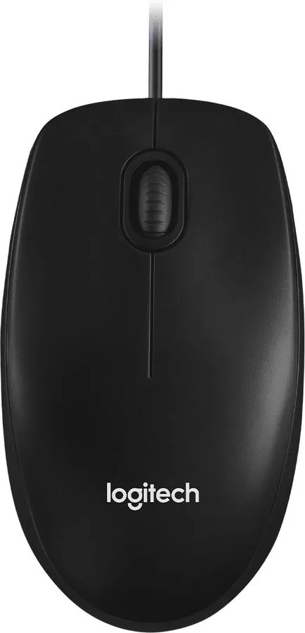 910-006652/910-005006/910-005003 Мышь Logitech M100(M100r) Dark Ret {темно-серая/черная, оптическая, 1000dpi, USB, 1.8м}