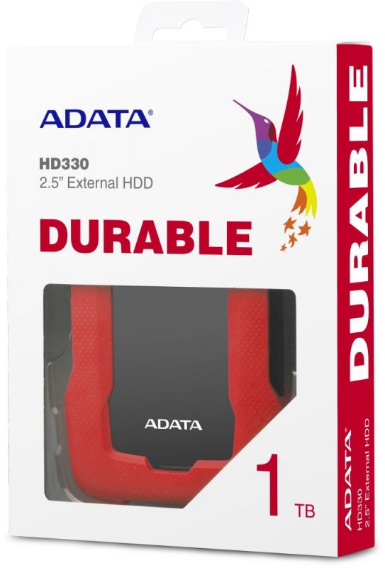 A-Data Portable HDD 1Tb HD330 AHD330-1TU31-CRD {USB 3.1, 2.5", Red}  Противоударный