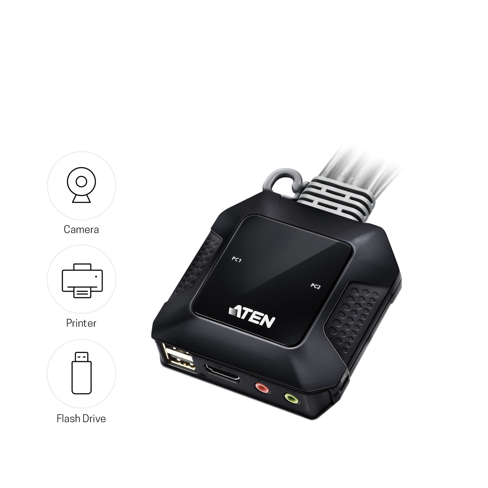 ATEN CS22H 2 PORT USB HDMI KVM SWITCH