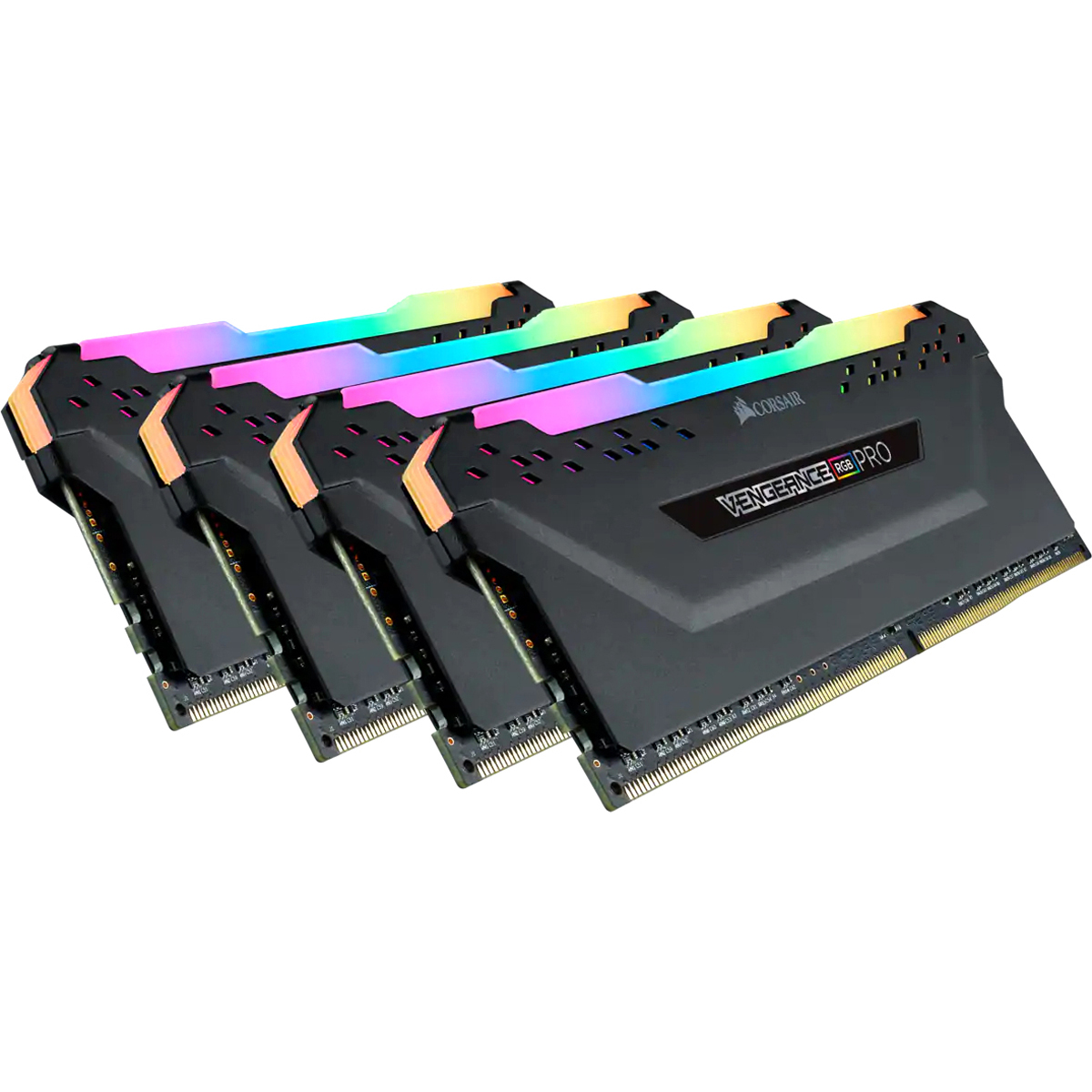 Corsair DDR4, 3600MHz 32GB 4x8GB DIMM, Unbuffered, 18-22-22-42, XMP 2.0, VENGEANCE RGB PRO Heatspreader, RGB LED, 1.35V CMW32GX4M4D3600C18