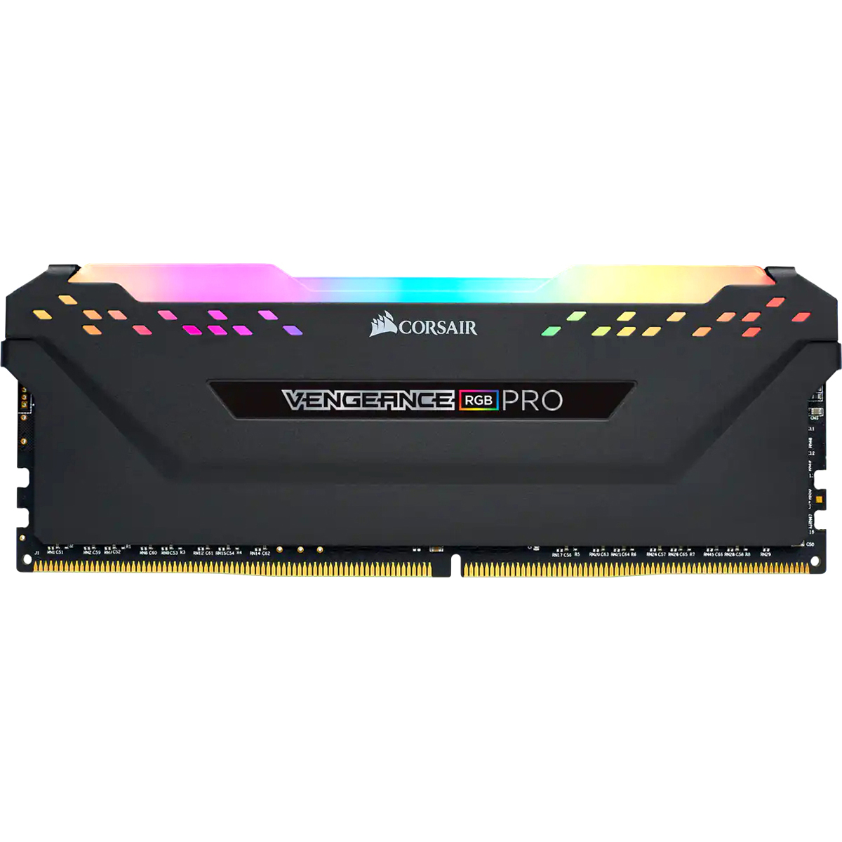 Corsair DDR4, 3600MHz 32GB 4x8GB DIMM, Unbuffered, 18-22-22-42, XMP 2.0, VENGEANCE RGB PRO Heatspreader, RGB LED, 1.35V CMW32GX4M4D3600C18