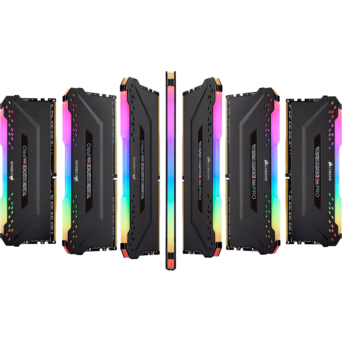 Corsair DDR4, 3600MHz 32GB 4x8GB DIMM, Unbuffered, 18-22-22-42, XMP 2.0, VENGEANCE RGB PRO Heatspreader, RGB LED, 1.35V CMW32GX4M4D3600C18