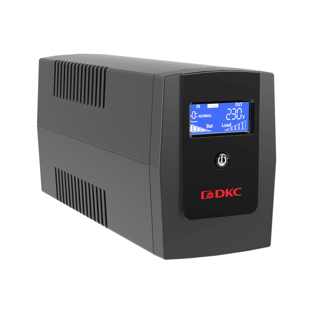 Dkc INFOLCD600I Линейно-интерактивный ИБП, Info, 600VA/360W, 3xIEC C13, USB + RJ45, 1x7 Ач