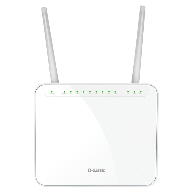 D-Link DVG-5402G/R1A Беспроводной двухдиапазонный гигабитный маршрутизатор AC1200 с поддержкой 3G/LTE, 2 FXS-портами и USB-портом