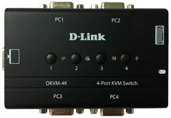 D-Link DKVM-4K/B3A  4-портовый KVM-переключатель с портами VGA и PS/2