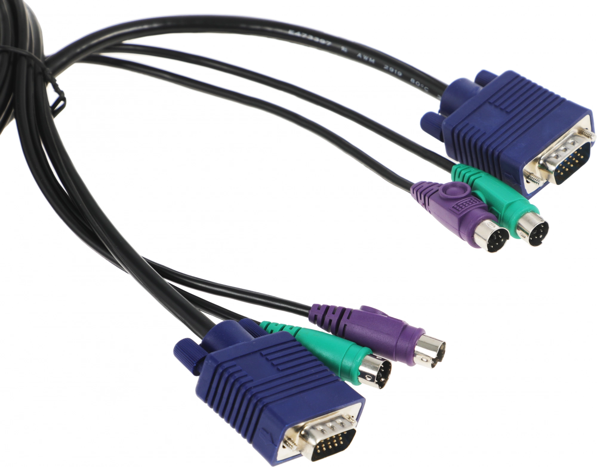 D-Link DKVM-CB/A4A Кабель KVM длиной 1,8 м с разъемами VGA и PS/2 для DKVM-4K/А