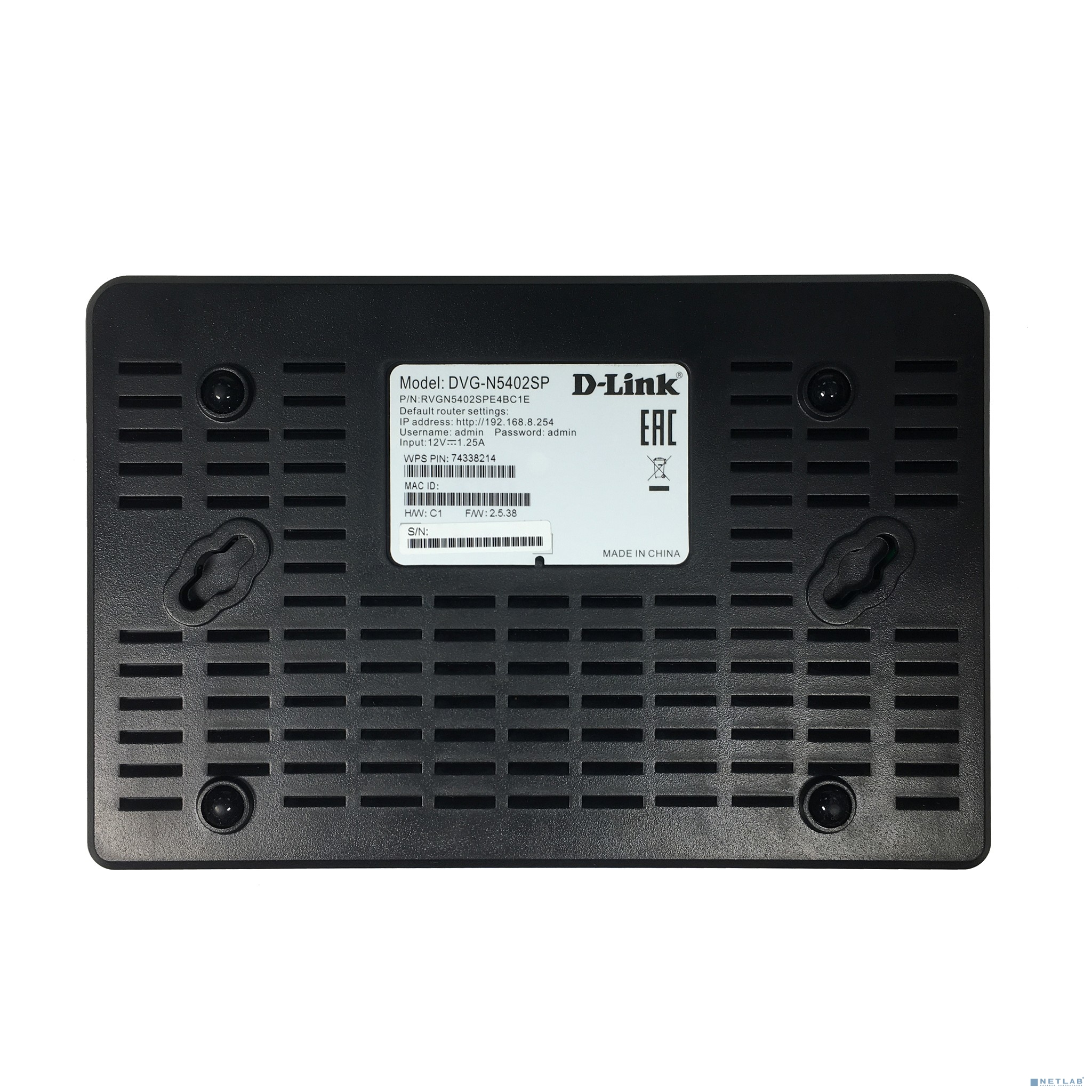 D-Link DVG-N5402SP/2S1U/C1B Беспроводной маршрутизатор с поддержкой 3G, 2 FXS-портами, 1 PSTN-портом (lifeline) и USB-портом