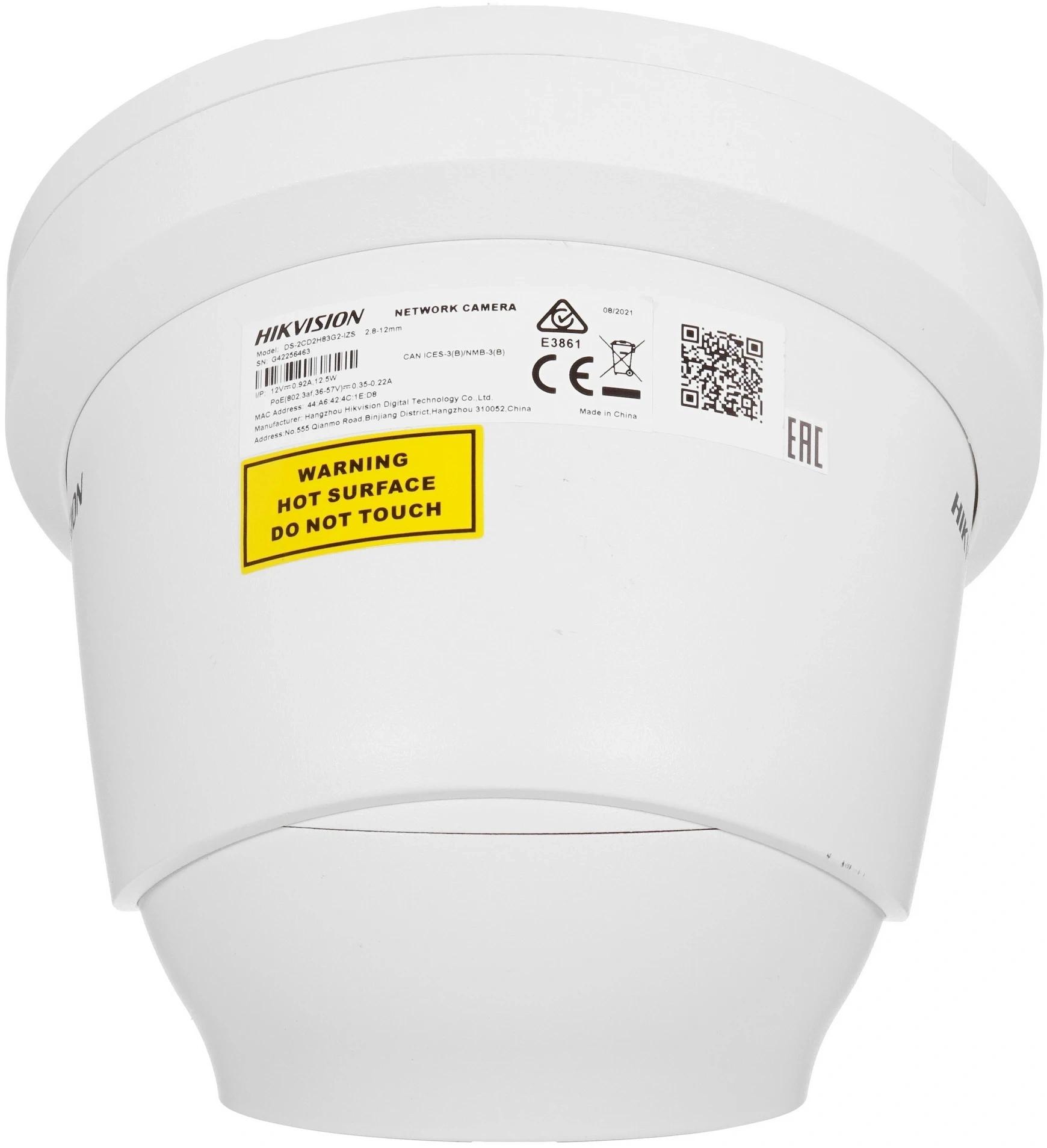 HIKVISION DS-2CD2H83G2-IZS 8Мп уличная купольная IP-камера с EXIR-подсветкой до 40м и технологией AcuSense