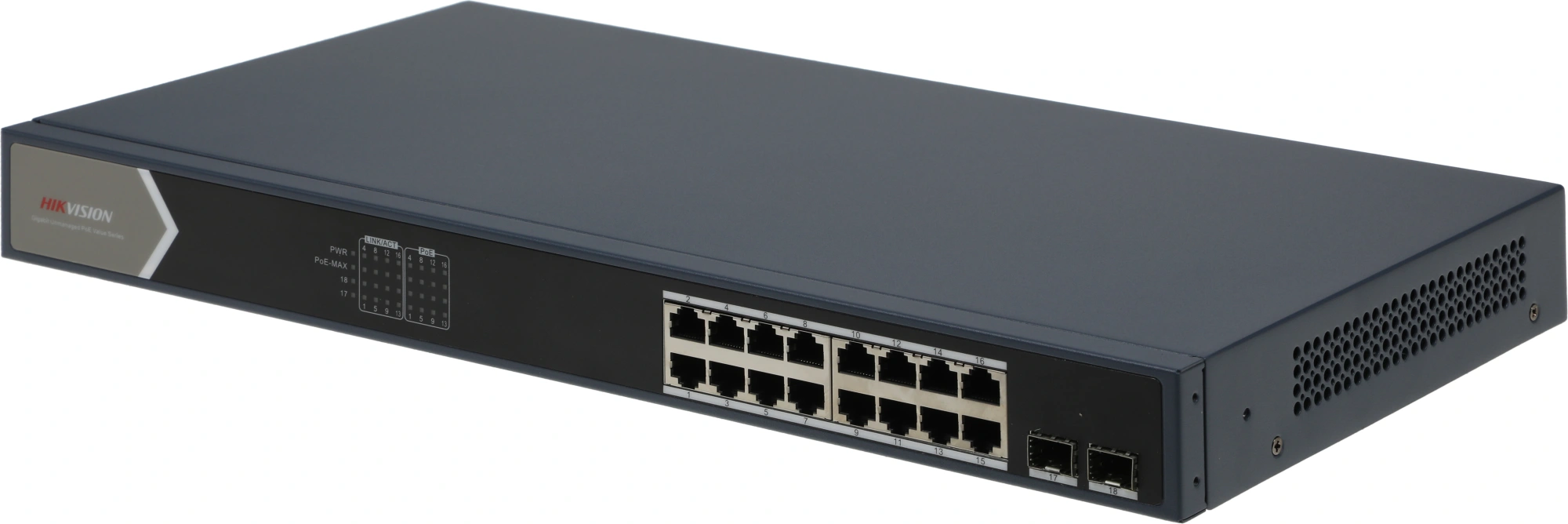 HIKVISION DS-3E0518P-E/M 16 RJ45 1000M PoE с грозозащитой 6кВ HIKVISION DS-3E0518P-E/M 16 RJ45 1000M PoE с грозозащитой 6кВ