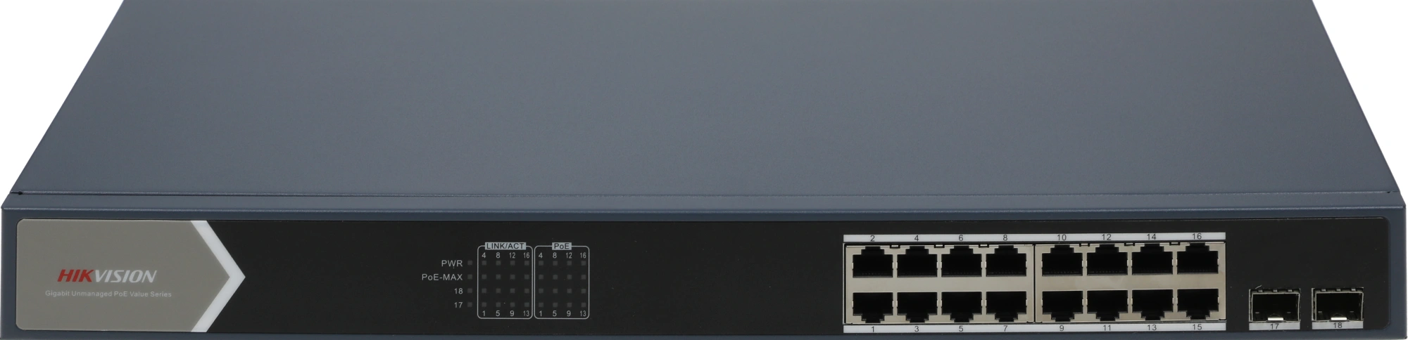 HIKVISION DS-3E0518P-E/M 16 RJ45 1000M PoE с грозозащитой 6кВ HIKVISION DS-3E0518P-E/M 16 RJ45 1000M PoE с грозозащитой 6кВ