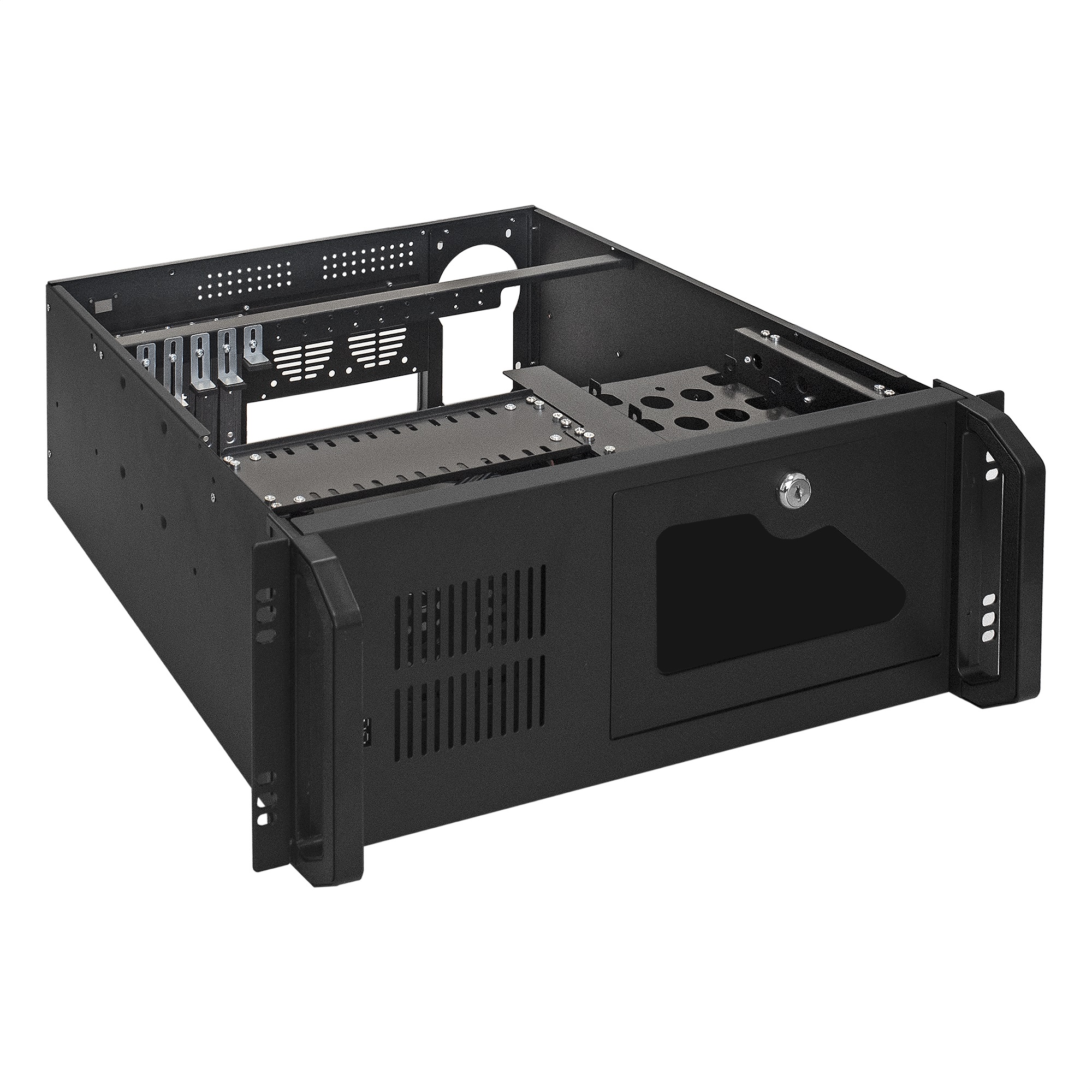Exegate EX254717RUS Серверный корпус Exegate Pro 4U450-26 / 4U4020S <RM 19",  высота 4U, глубина 450, без БП, USB>