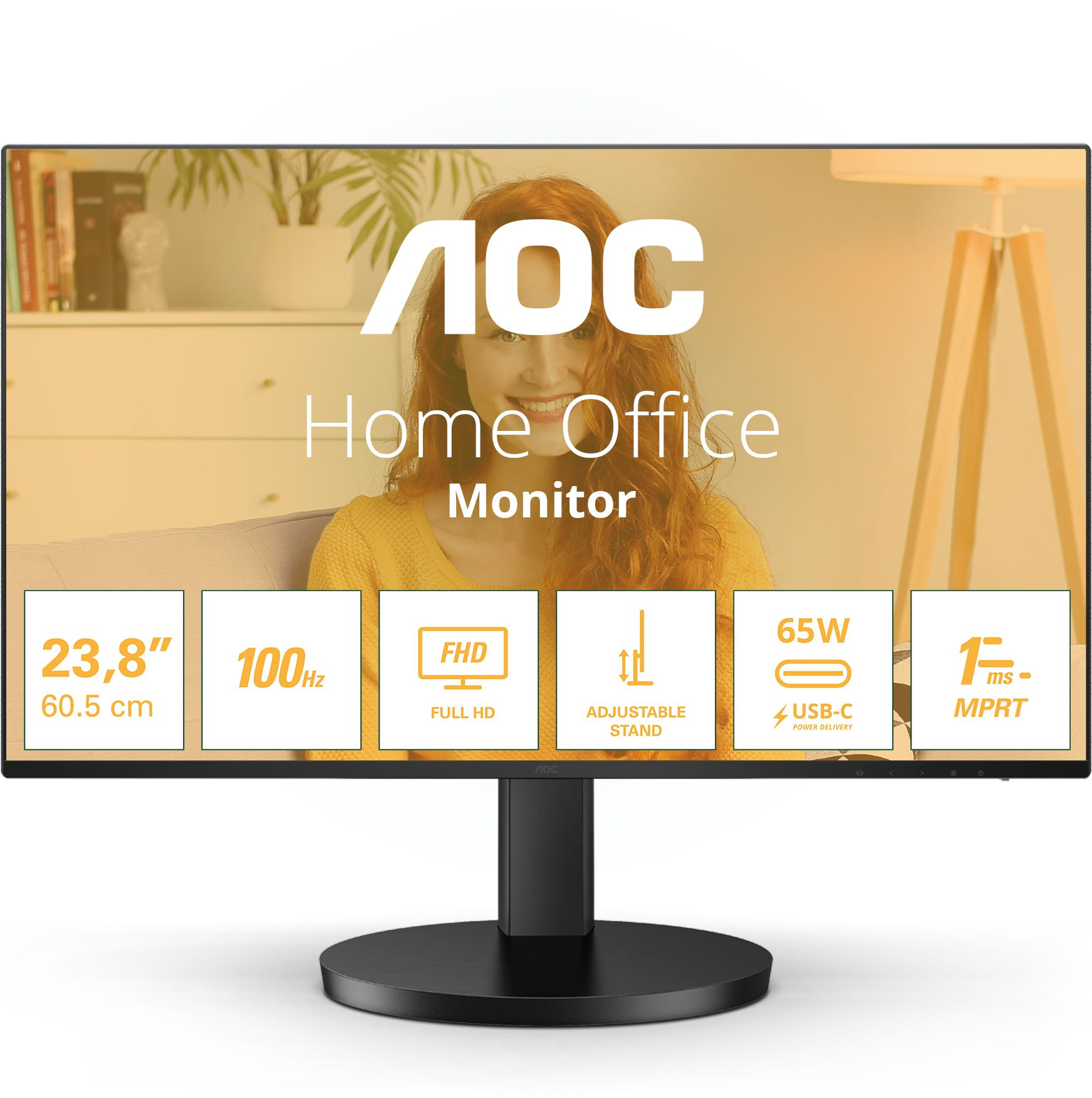 LCD AOC 27" 27B3CF2 черный {IPS 1920x1080 100Hz 1ms 250cd HDMI USB  USB-C(65W) 2x2W VESA}