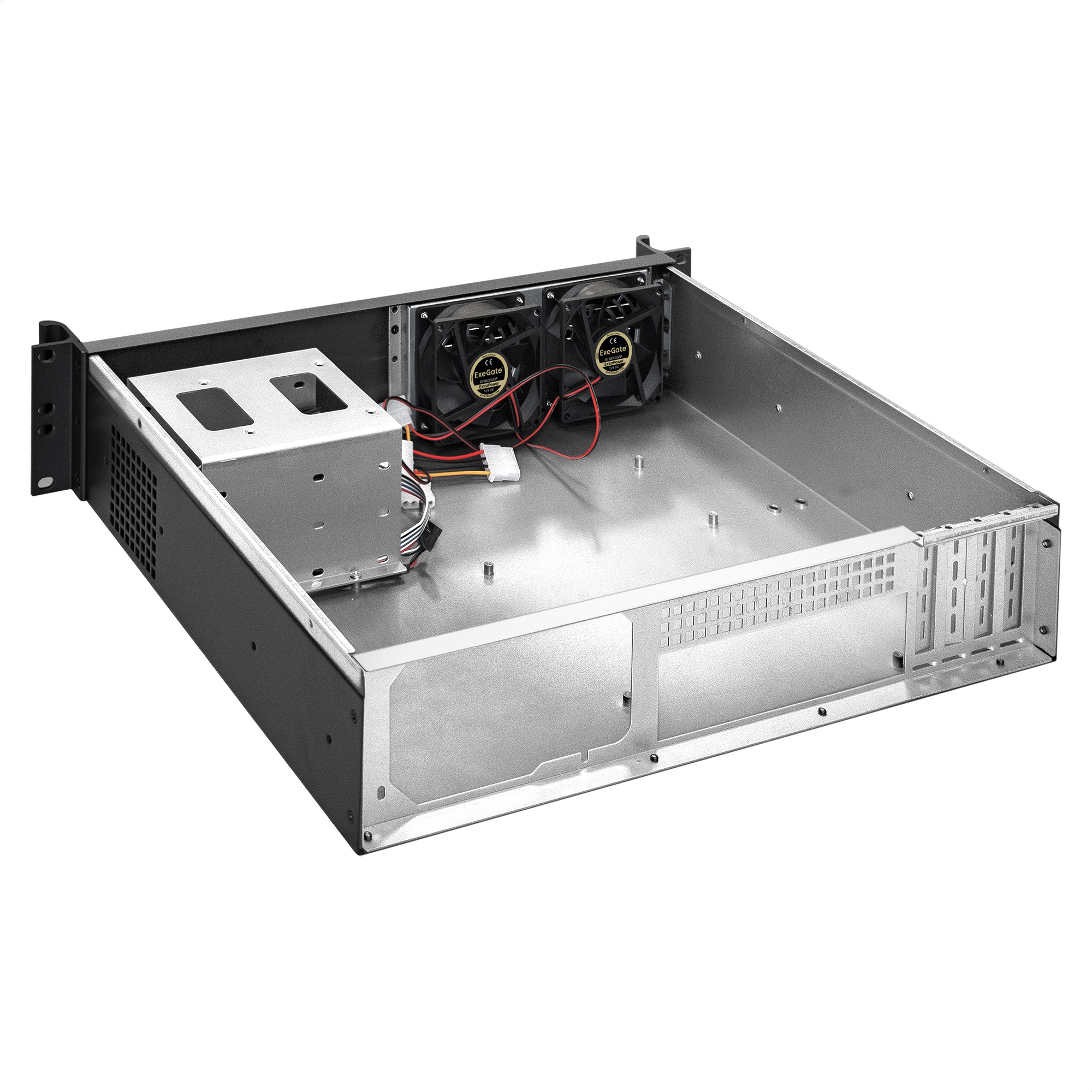 Exegate EX279691RUS Серверный корпус Exegate Pro 2U350-03 <RM 19",  высота 2U, глубина 350, без БП, USB>
