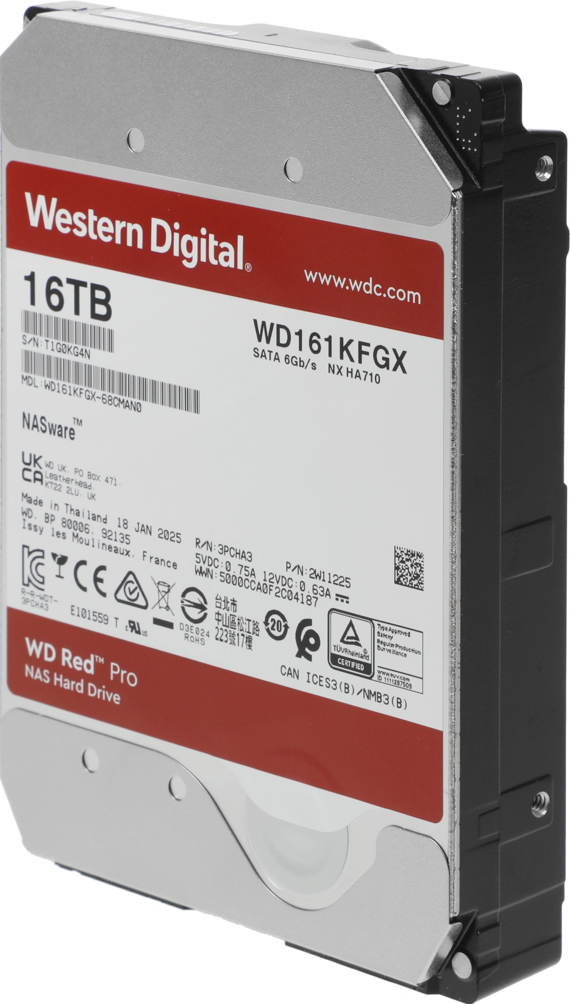 16TB WD Red Pro (WD161KFGX) {Serial ATA III, 7200- rpm,512Mb, 3.5"} 16TB WD Red Pro (WD161KFGX) {Serial ATA III, 7200- rpm,512Mb, 3.5"}