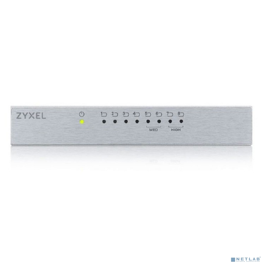 ZYXEL GS-108BV3-EU0101F/GS-108B Коммутатор v2/v3, 8 портов 1000 Мбит/с, настольный, металлический корпус