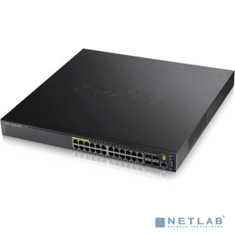 ZYXEL XGS3700-24HP-ZZ0101F L2+ PoE+ коммутатор XGS3700-24HP, 24xGE PoE+, 4xSFP+, стекируемый, бюджет PoE 460/1000 Вт