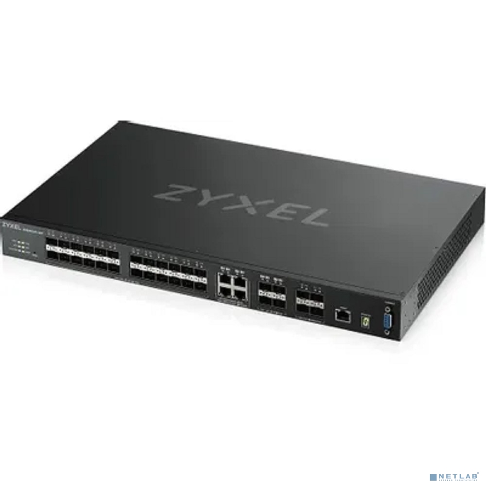 ZYXEL XGS4600-32-ZZ0102F L3 коммутатор Zyxel XGS4600-32, 24xGE, 4xCombo (SFP/RJ-45), 4xSFP+ , стекируемый (до 4), 2 источника питания AC
