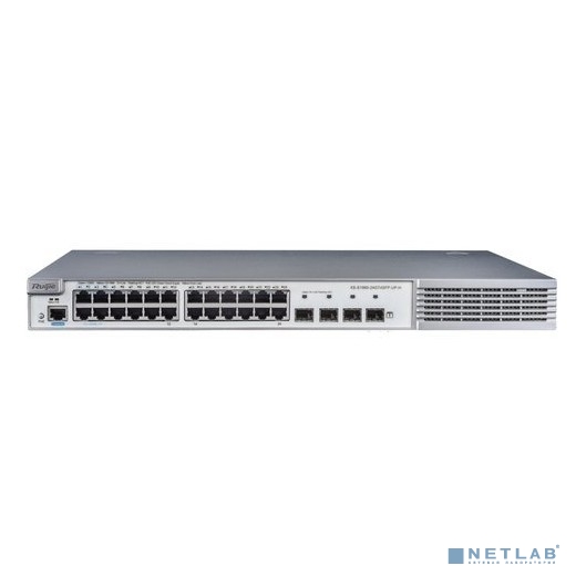 Ruiji XS-S1960-24GT4SFP-UP-H Коммутатор Cloud Managed Switch, 24 ports 10/100/1000BASE-T (PoE/PoE+) , 4 Gigabit SFP ports (non-combo) uplink, Port 1-4 for HPoE 370 Watts; Bundled with Ruijie