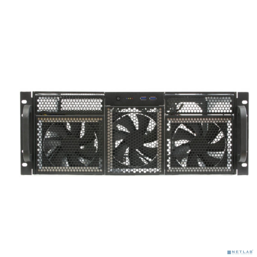 Procase RE411-D2H15-C-48 Корпус 4U server case,2x5.25+15HDD,черный,без блока питания,глубина 480мм,MB CEB 12"x10,5"