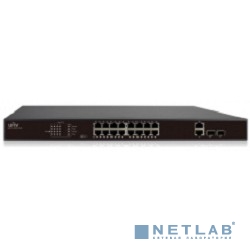 Uniview NSW2010-16T2GC-POE-IN Коммутатор сетевой PoE: 16*100Мбит/с PoE портов (RJ45) + 2?1000Мбит/с комбинированных порта