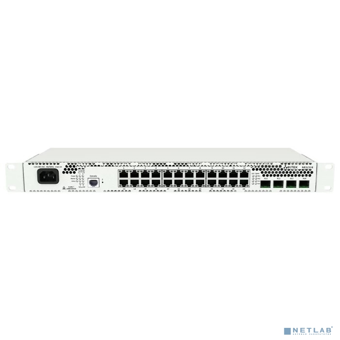 ELTEX MES2324 Ethernet-коммутатор 24 порта 10/100/1000 Base-T, 4 порта 10GBase-R (SFP+)/1000Base-X (SFP), L3, 220V AC ELTEX MES2324 Ethernet-коммутатор 24 порта 10/100/1000 Base-T, 4 порта 10GBase-R (SFP+)/1000Base-X (SFP), L3, 220V AC