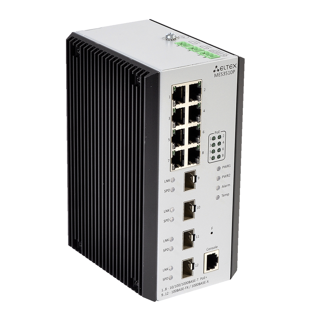 ELTEX MES3510P Ethernet-коммутатор 8 портов 10/100/1000BASE-T (PoE/PoE+), 4 порта 100BASE-FX/1000BASE-X (SFP), L3 ELTEX MES3510P Ethernet-коммутатор 8 портов 10/100/1000BASE-T (PoE/PoE+), 4 порта 100BASE-FX/1000BASE-X (SFP), L3