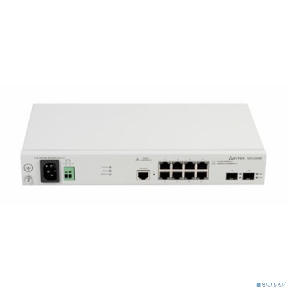 ELTEX MES2408B Ethernet-коммутатор 8 портов 10/100/1000BASE-T, 2 порта 100BASE-FX/1000BASE-X, L2,220В AC, 12В ELTEX MES2408B Ethernet-коммутатор 8 портов 10/100/1000BASE-T, 2 порта 100BASE-FX/1000BASE-X, L2,220В AC, 12В