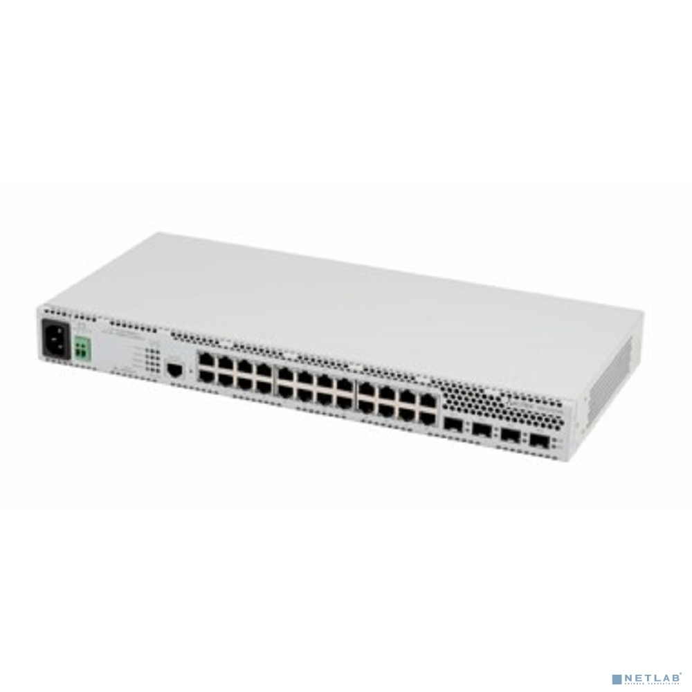 ELTEX MES2424B Ethernet-коммутатор 24 порта 10/100/1000BASE-T, 4 порта 1000BASE-X/10GBASE-R, L3, 220В AC, 12B DC