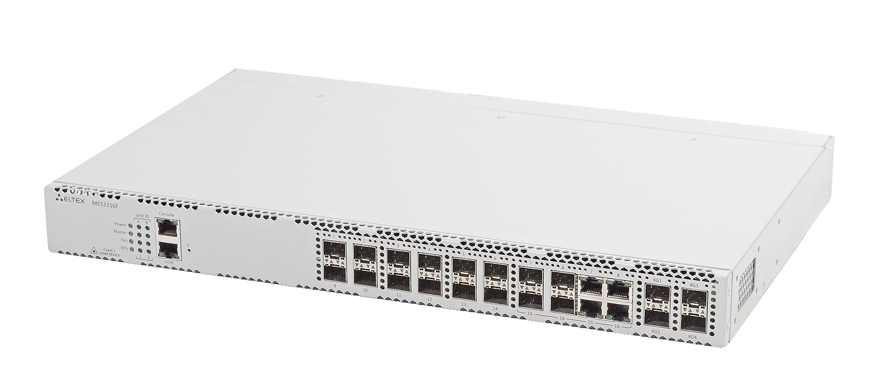ELTEX MES3316F Ethernet-коммутатор 12 портов 1000Base-X(SFP), 4 комбинированных порта 10/100/1000Base-T/1000Base-X(SFP), 4 порта 10GBase-R (SFP+), L3, 2 слота для модулей питания ELTEX MES3316F Ethernet-коммутатор 12 портов 1000Base-X(SFP), 4 комбинированных порта 10/100/1000Base-T/1000Base-X(SFP), 4 порта 10GBase-R (SFP+), L3, 2 слота для модулей питания