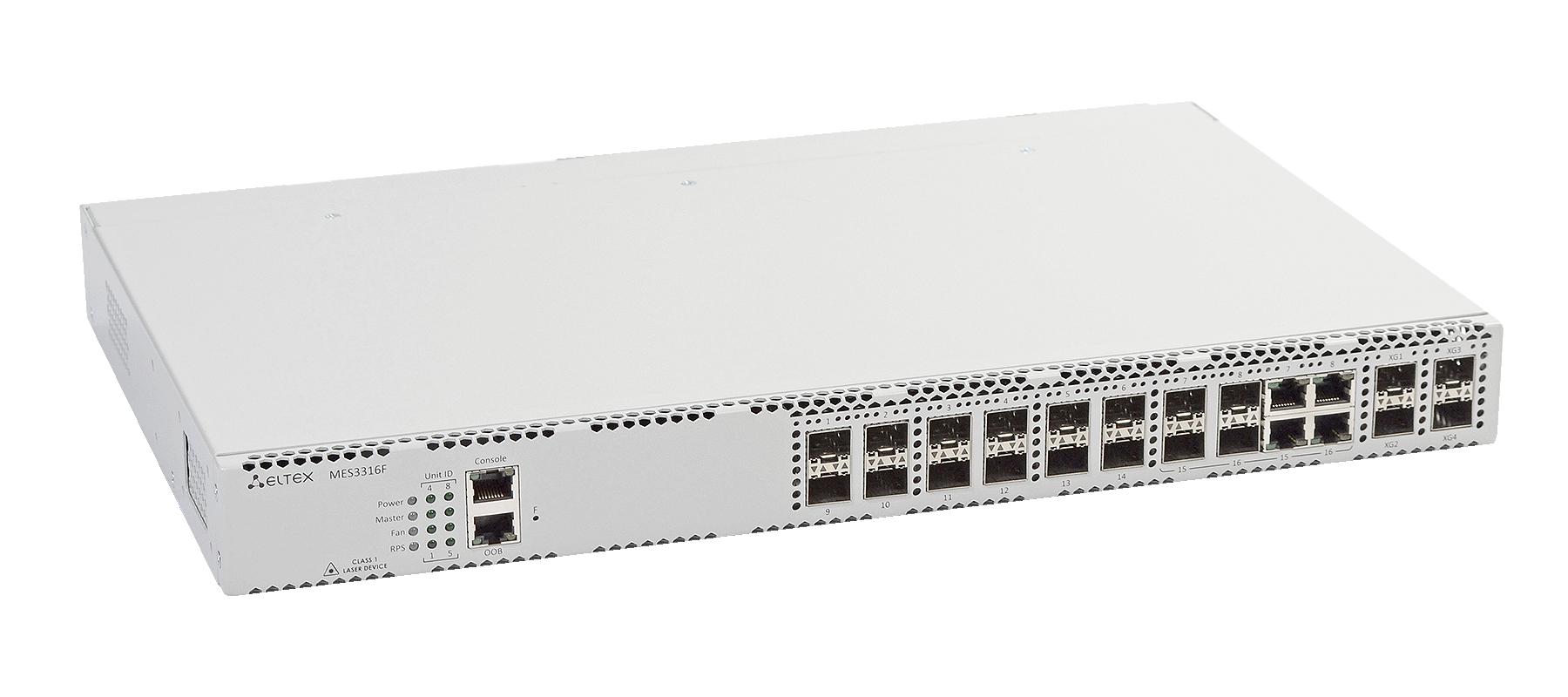 ELTEX MES3316F Ethernet-коммутатор 12 портов 1000Base-X(SFP), 4 комбинированных порта 10/100/1000Base-T/1000Base-X(SFP), 4 порта 10GBase-R (SFP+), L3, 2 слота для модулей питания ELTEX MES3316F Ethernet-коммутатор 12 портов 1000Base-X(SFP), 4 комбинированных порта 10/100/1000Base-T/1000Base-X(SFP), 4 порта 10GBase-R (SFP+), L3, 2 слота для модулей питания