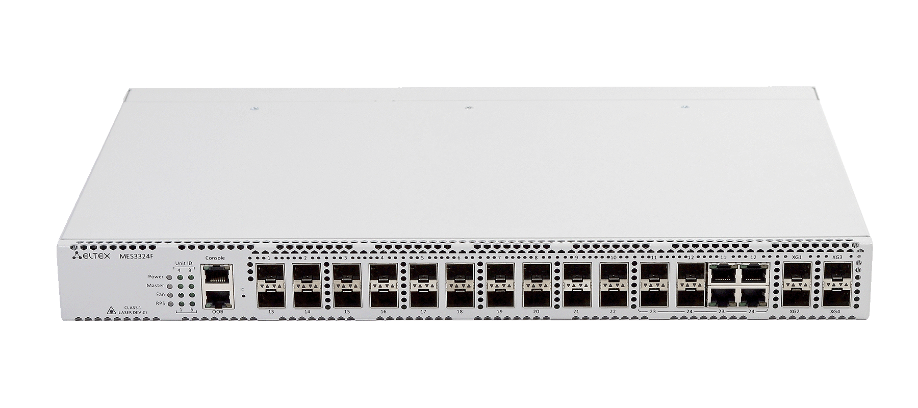 ELTEX MES3324F Ethernet-коммутатор 20 портов 1000Base-X(SFP), 4 комбинированных порта 10/100/1000Base-T/1000Base-X(SFP), 4 порта 10GBase-R (SFP+), L3, 2 слота для модулей питания ELTEX MES3324F Ethernet-коммутатор 20 портов 1000Base-X(SFP), 4 комбинированных порта 10/100/1000Base-T/1000Base-X(SFP), 4 порта 10GBase-R (SFP+), L3, 2 слота для модулей питания