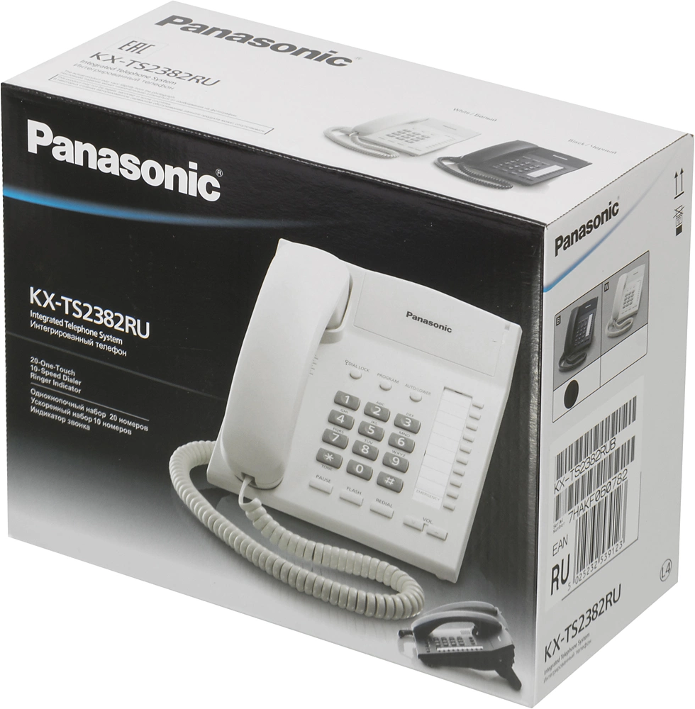 Panasonic KX-TS2382RUB (черный) {индикатор вызова,повторный набор последнего номера,4 уровня громкости звонка} Panasonic KX-TS2382RUB (черный) {индикатор вызова,повторный набор последнего номера,4 уровня громкости звонка}