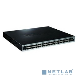 D-Link DGS-3420-52T/B1A PROJ Управляемый L3 стекируемый коммутатор с 48 портами 10/100/1000Base-T и 4 портами 10GBase-X SFP+