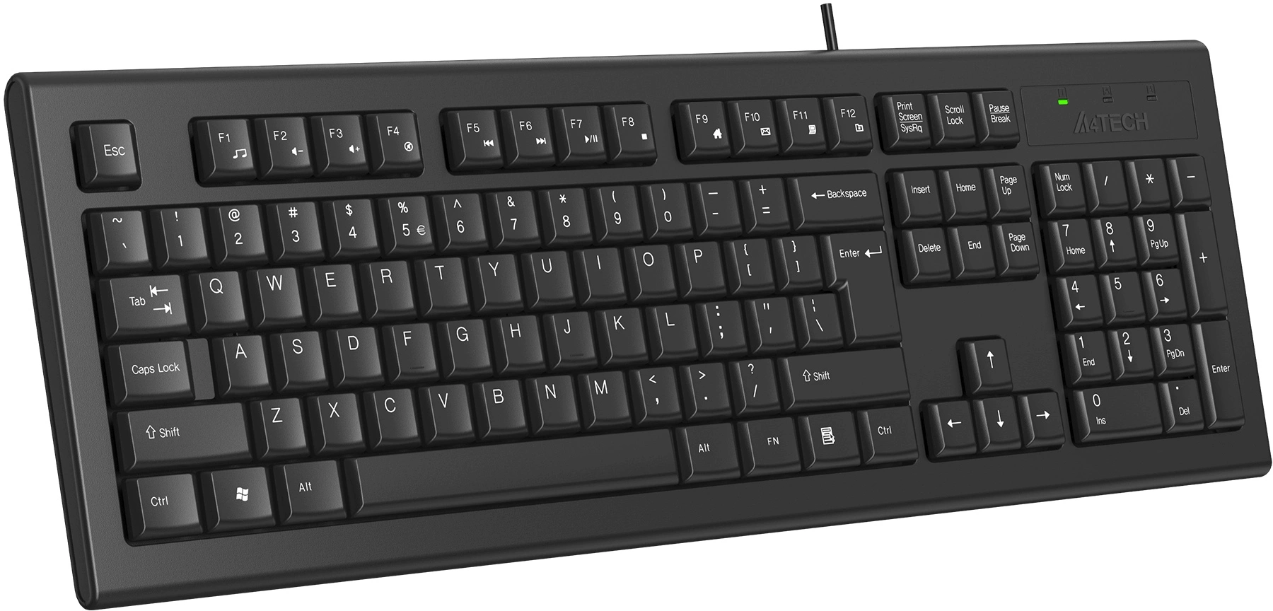 Клавиатура A-4Tech KR-85 black USB, проводная, 104 клавиши [570125]