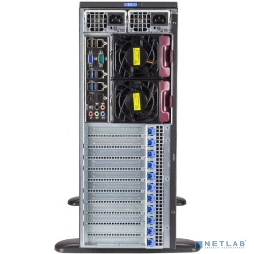 Supermicro SYS-540A-TR Tower, LGA-4189, TDP 270W, Intel C621A, 16xDDR4, 8x3.5 Hot-swap, 7xPCI-E 4.0 x16, 1x1GbE, 1xRJ45 10GBase-T, 1xRJ45 IPMI, 4xUSB 2.0, 8xUSB 3.2, 1xVGA, 2x2200W