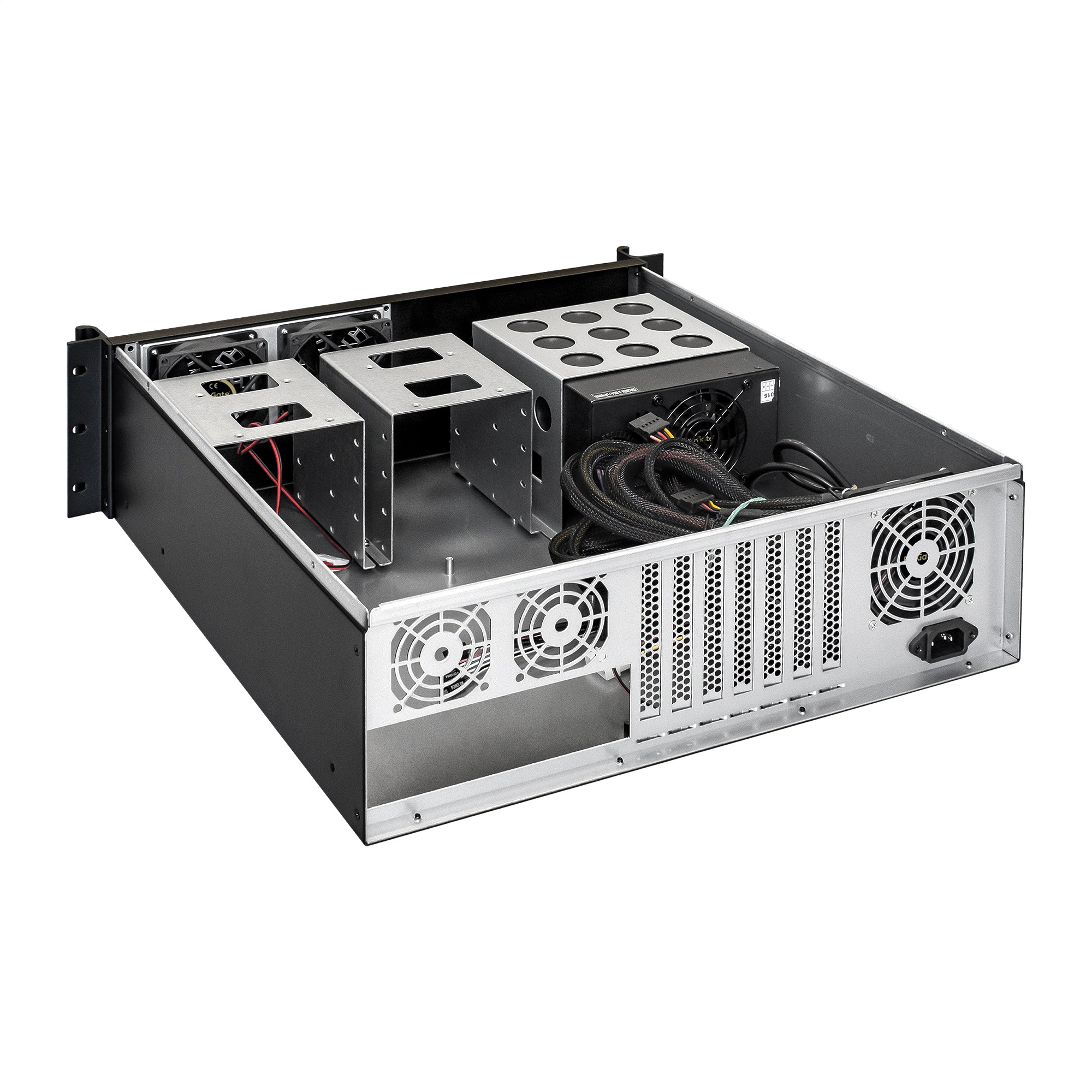 Exegate EX293200RUS Серверный корпус ExeGate Pro 3U450-08 &lt;RM 19&quot;, высота 3U, глубина 450, БП 500RADS, USB&gt;