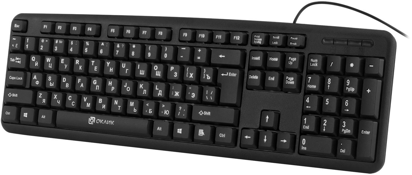 Клавиатура Oklick 180M черный  {Клавиатура, USB}[943626]