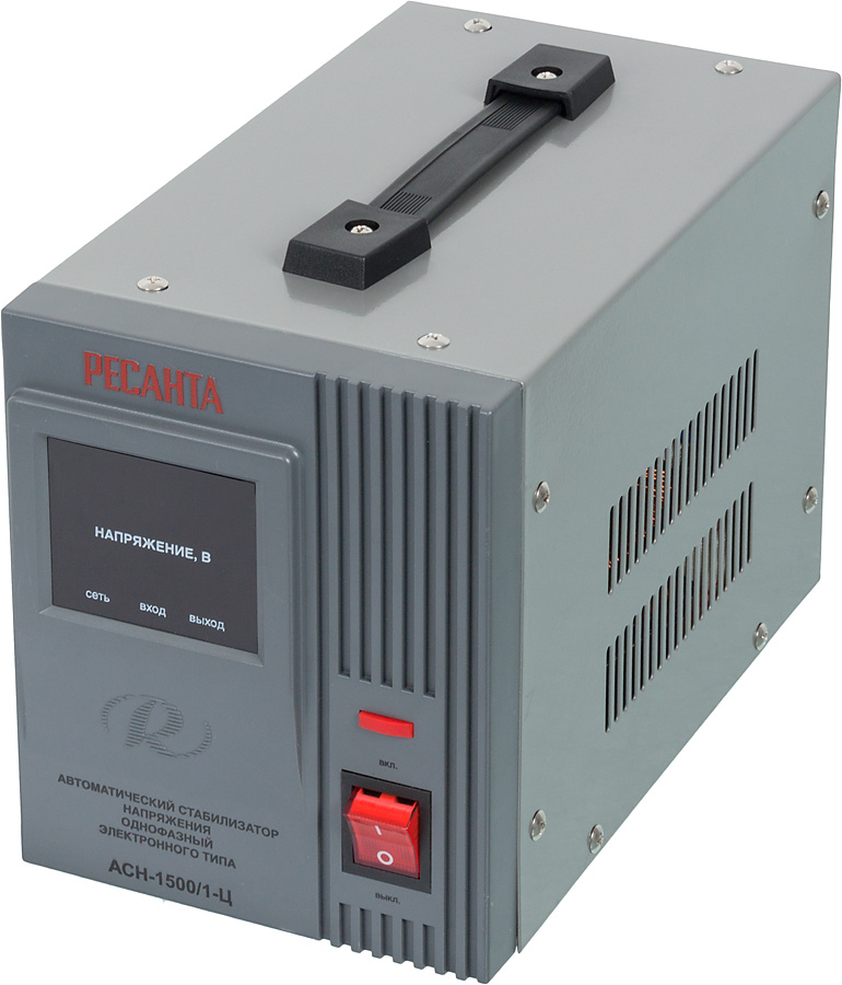 Ресанта АСН-1 500/1-Ц 63/6/3 Стабилизатор {220В±8%, Габариты 237х140х170, Вес 4,5 кг}