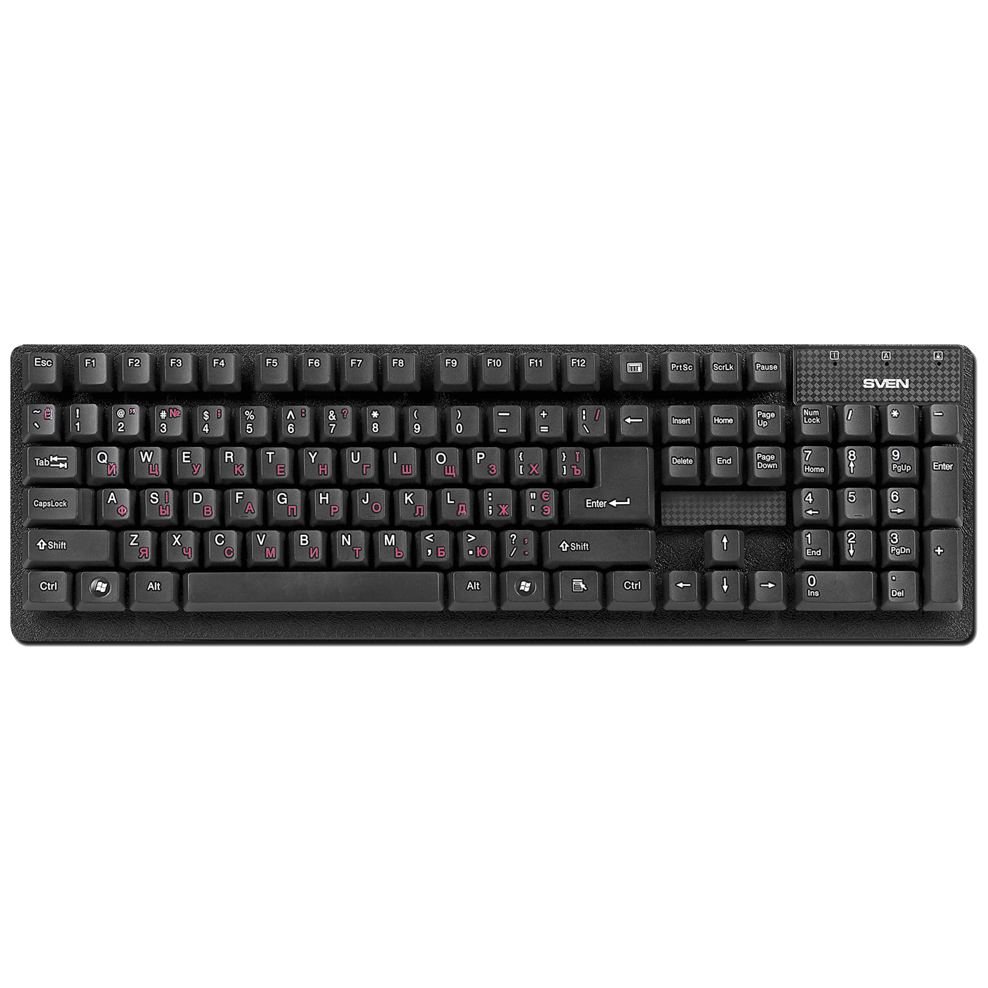 Клавиатура Sven Standard 301 USB чёрная (105 кл.)