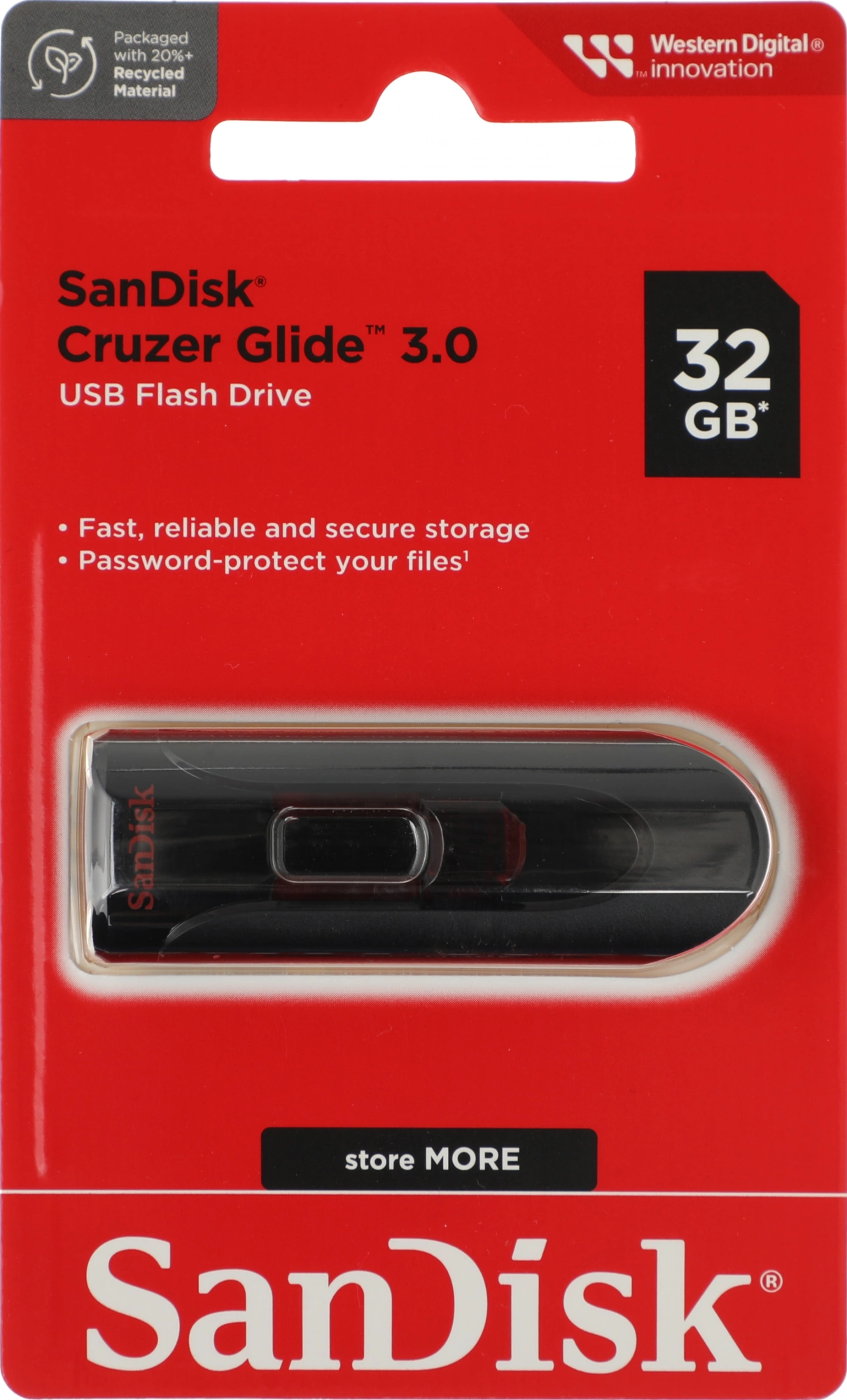 SanDisk USB Drive 32Gb Cruzer Glide SDCZ600-032G-G35 {USB3.0, Black}