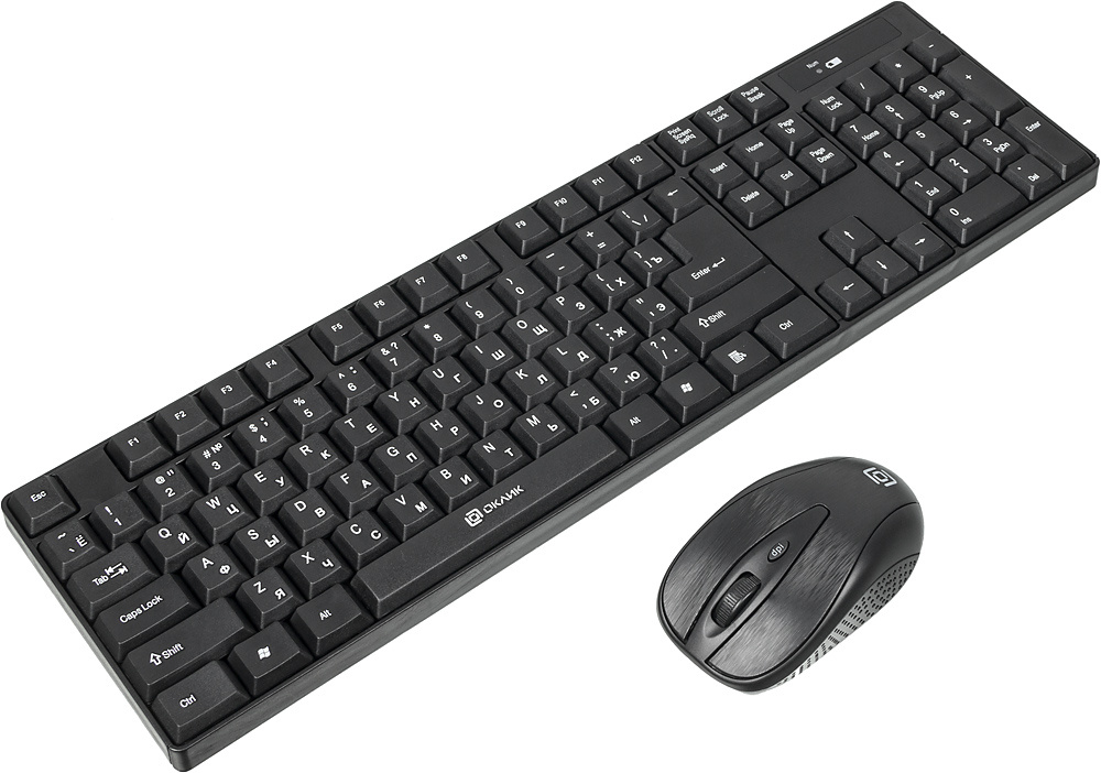Клавиатура + мышь Oklick 210M Wireless, Black, USB [612841]