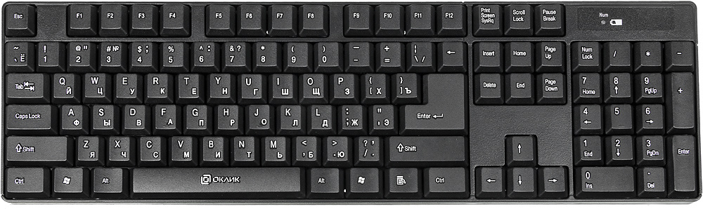 Клавиатура + мышь Oklick 210M Wireless, Black, USB [612841]