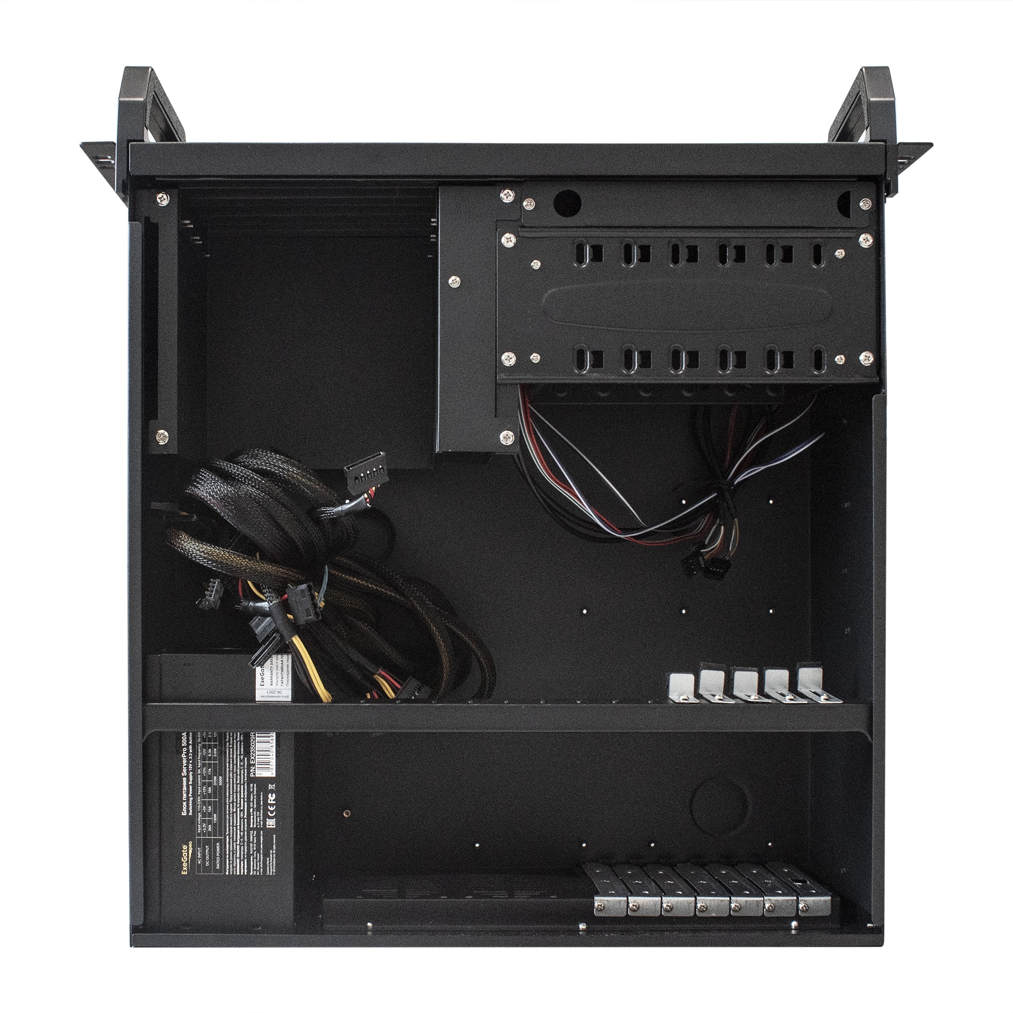 Exegate EX293558RUS Серверный корпус ExeGate Pro 4U450-16/4U4019S &lt;RM 19&quot;, высота 4U, глубина 450, БП 1100ADS, USB&gt;